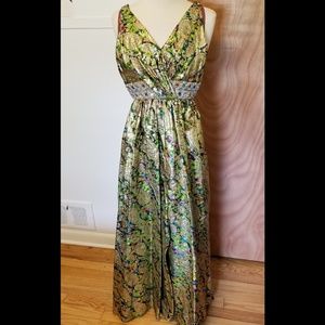 1960s metallic paisley jumpsuit